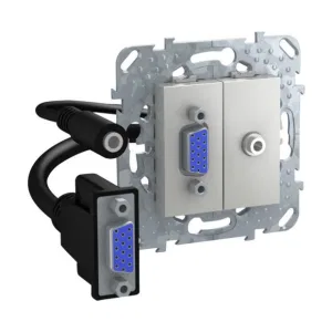 Коннектор VGA+mini-jack Schneider Electric UNICA TOP, скрытый монтаж, алюминий, MGU5.932.30ZD (ШНАЙДЕР) Коннектор VGA+mini-jack Schneider Electric UNICA TOP, скрытый монтаж, алюминий, MGU5.932.30ZD (ШНАЙДЕР)