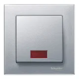 Schneider Electric MTN433860, клавиша с линзой, алюминий