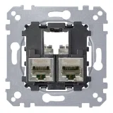 Механизм розетки 2xRJ45 Cat.6 Schneider Electric коллекции Merten