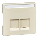 Schneider Electric MTN466644 Merten System Design накладка информационной розетки RJ45, бежевый, 2 поста