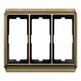 Schneider Electric MERTEN ANTIQUE рамка 3 поста, античная латунь MTN483343