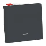 Schneider Electric Unica Modular NU320354S 1-клавишный переключатель с подсветкой, антрацит