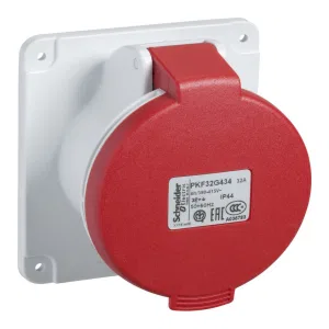 Schneider Electric PratiKa PKF32G435 розетка скрытой установки 32 А IP44 (ШНАЙДЕР) Schneider Electric PratiKa PKF32G435 розетка скрытой установки 32 А IP44 (ШНАЙДЕР)