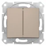 Schneider Electric SDN0300168 Выключатель двухклавишный, Sedna, титан